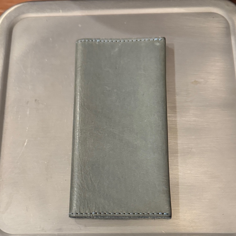 Mr Fox Gray Leather Card Holder